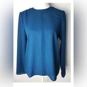 Paper Crane • Dark Teal Long Sleeve Blouse